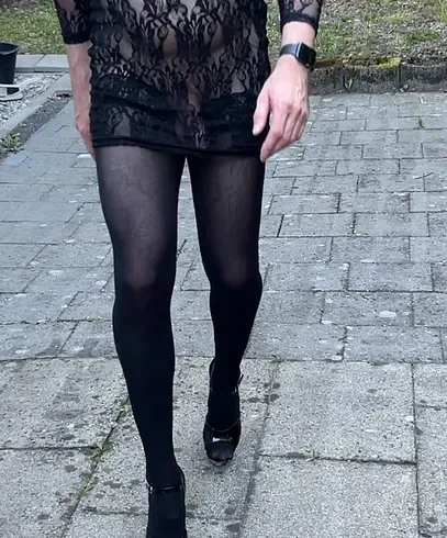 Outdoor in Heels laufen, Dildo Ritt, Geiles Pissen und Mega Sperma Explosion *mit Ton* - Alexis_Cross