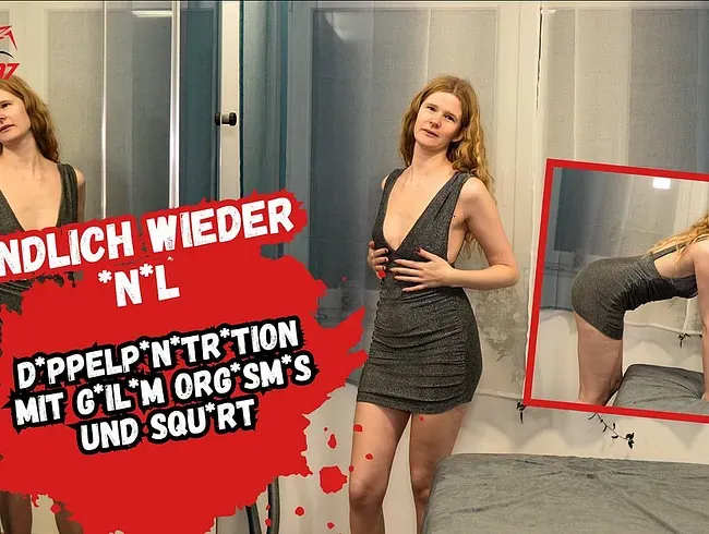 Endlich wieder Anal! Doppeldildo Penetration mit hartem Orgasmus und geilem Squirt! Ich will mehr!