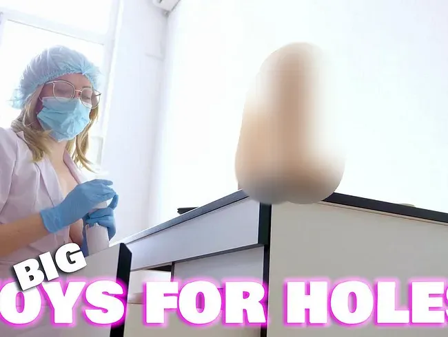 Blue-Glove MD Solo: Enge Vaginadehnung, Analplug und Orgasmus beim Reiten auf dem Stuhl