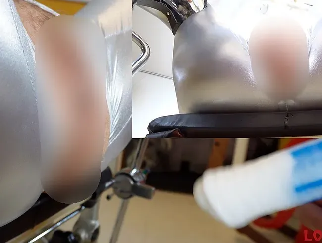 Auf dem Gyn-Stuhl – Doppelt gefickt mit Pferdedildo und Schwanz– Lautes Stöhnen beim Orgasmus