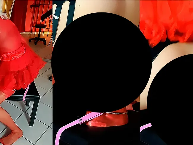 Der Rote Riese 9 cm Monster Dildo sprengt mein Sissyloch