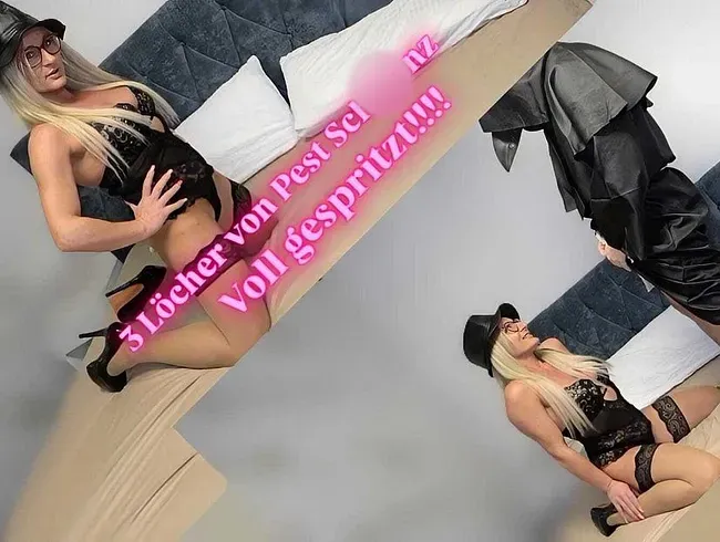 3 Löcher von Pest Schwanz gefickt und Voll Gespritzt.... Grrrr