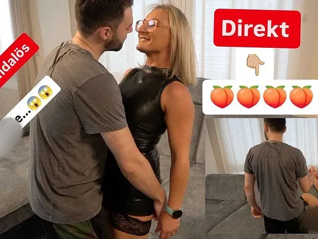 Skandalös!!! Leder-Hurra in den Arsch geknallt !!!Hat er mein Arsch mit seine Wichse vollgepumpt ???