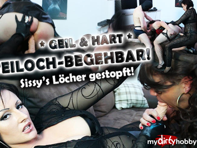 Hart ZWEILOCH-BEGEHBAR - Sissy's Löcher geil gestopft!!