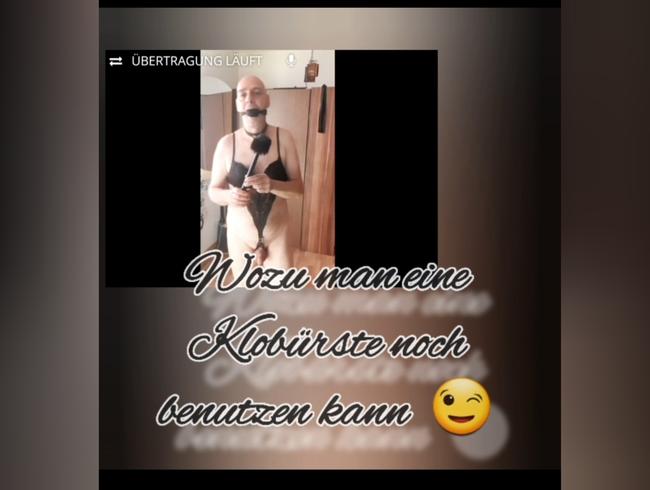 Analmassage mit Klobürste